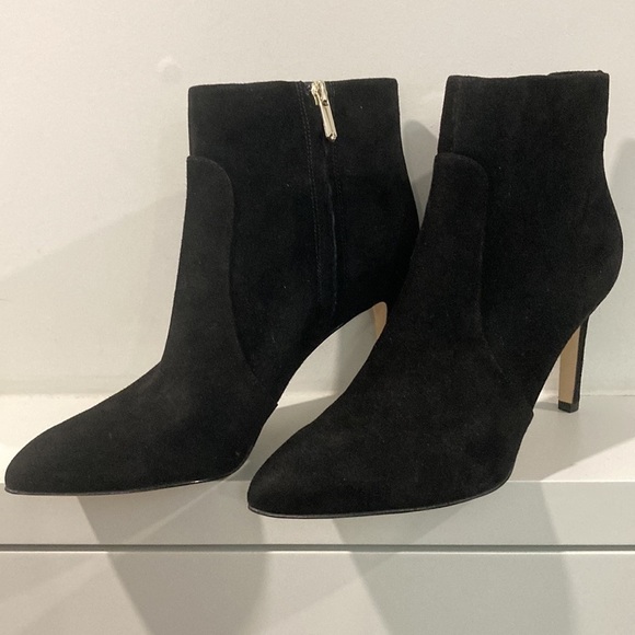 SAM Edelman Black Karen Suede Pointed Toe Ankle Boot Size 10 - Picture 3 of 11